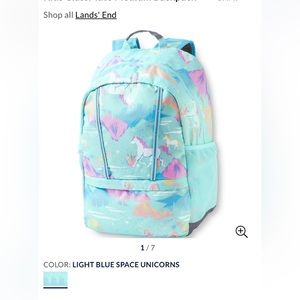 Lands End medium backpack and matching lunchbox